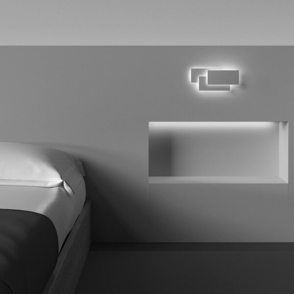 Maytoni Aplică de perete LED Trame, unghiulară, Alb, Camera de zi / sufragerie, Metal, Modern