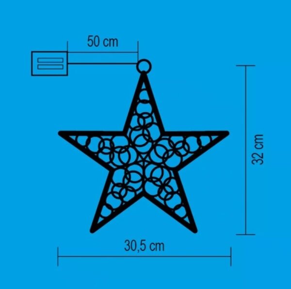 Decorațiune LED pentru fereastră 20xLED/2xAA