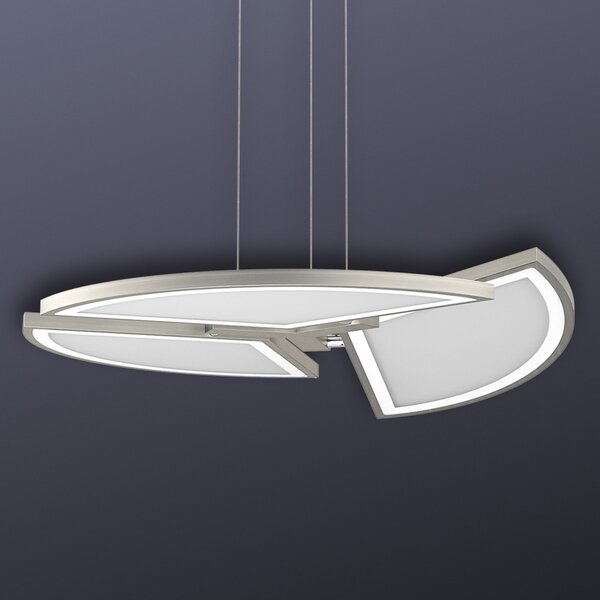 Evotec Movil lampă suspendată LED cu reglare flexibilă, reglabil, Gri, Camera de zi / sufragerie, Metal, Modern