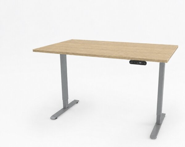 Birou reglabil electric Aluminium TerrA6 Light 2026 - culoare Aluminiu/Gri, 2 motoare, 2 Trepte de inaltime, inaltime 72-115 cm, senzor de coliziune
