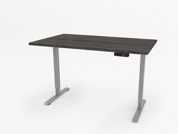 Birou reglabil electric Aluminium TerrA6 Light 2026 - culoare Aluminiu/Gri, 2 motoare, 2 Trepte de inaltime, inaltime 72-115 cm, senzor de coliziune