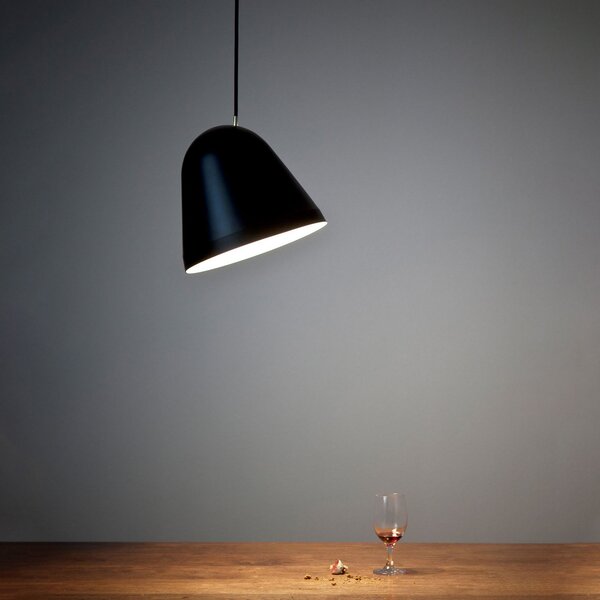 NYTA Nyta Tilt lampă suspendată, cablu 3m negru, reglabil, Negru, Camera de zi / sufragerie, Metal, Design
