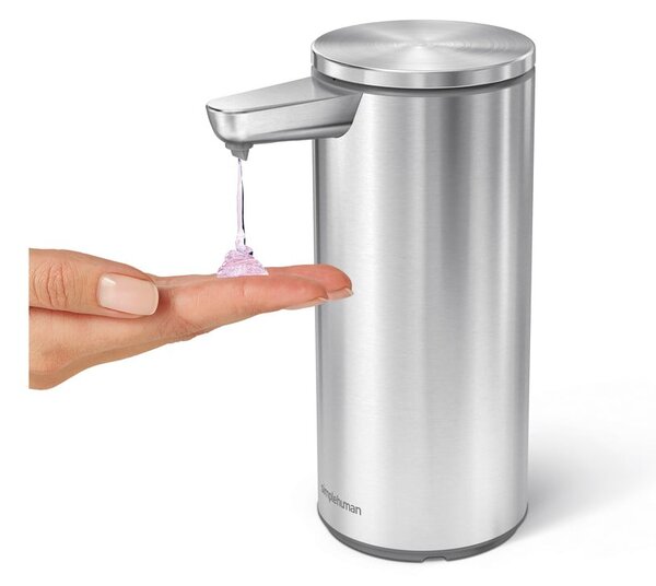 Dozator de săpun lichid argintiu mat automat din oțel 266 ml – simplehuman