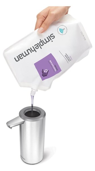 Dozator de săpun lichid argintiu mat automat din oțel 266 ml – simplehuman