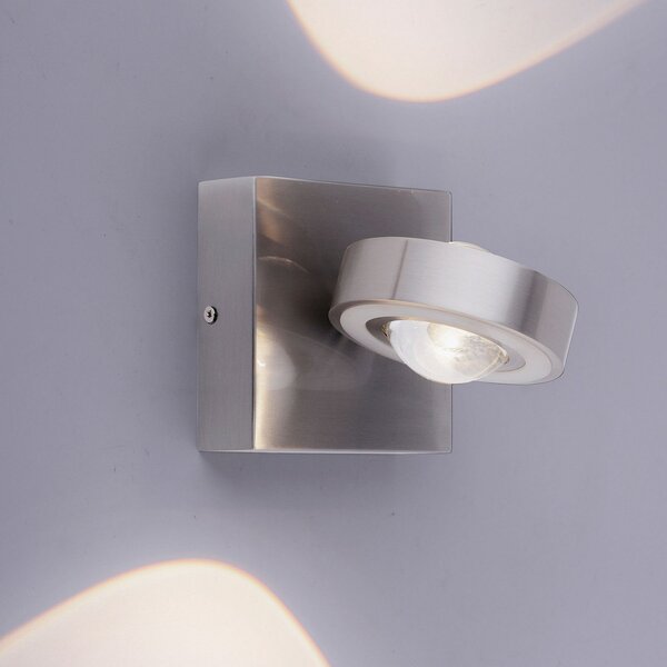 Q-Smart-Home Paul Neuhaus Q-MIA aplică de perete LED, oțel, reglabil, Gri, Camera de zi / sufragerie, Metal, Modern