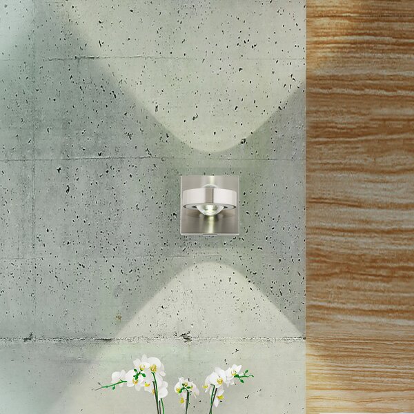 Q-Smart-Home Paul Neuhaus Q-MIA aplică de perete LED, oțel, reglabil, Gri, Camera de zi / sufragerie, Metal, Modern