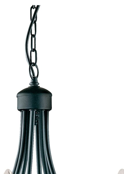 Searchlight Candelabru Maypole mat-negru, 8 becuri, reglabil, Negru, Camera de zi / sufragerie, Metal