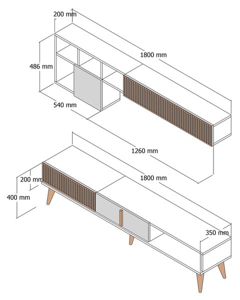 Mobilier living Millano (nuc + travertin). 1102357