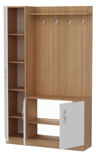 Mobilier hol Neturella (alb + teak). 1102378