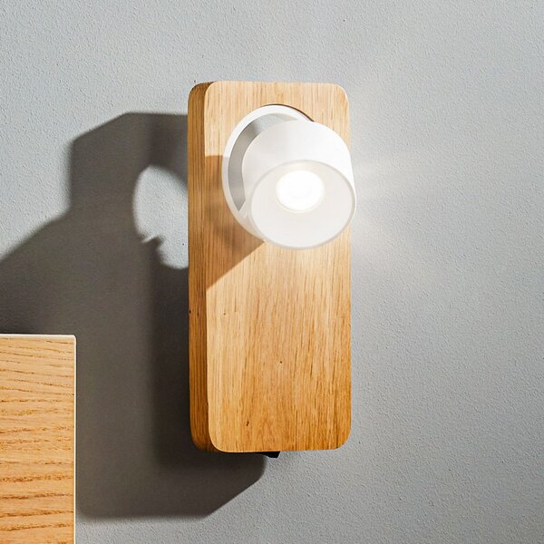 Linea Light Aplică de perete LED Beebo W, stejar, Lemn, Hol, Lemn, Modern, Spot de perete