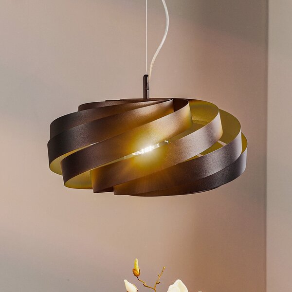 Domiluce Lampă suspendată Vento, negru, Ø 50 cm, metal, E27, reglabil, Negru, Camera de zi / sufragerie, Metal, Modern