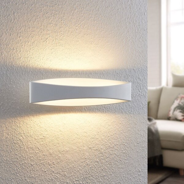 Arcchio Aplică de perete cu LED Jelle, 44 cm, alb, metal, sus/jos, reglabil, Alb, Camera de zi / sufragerie, Metal, Modern