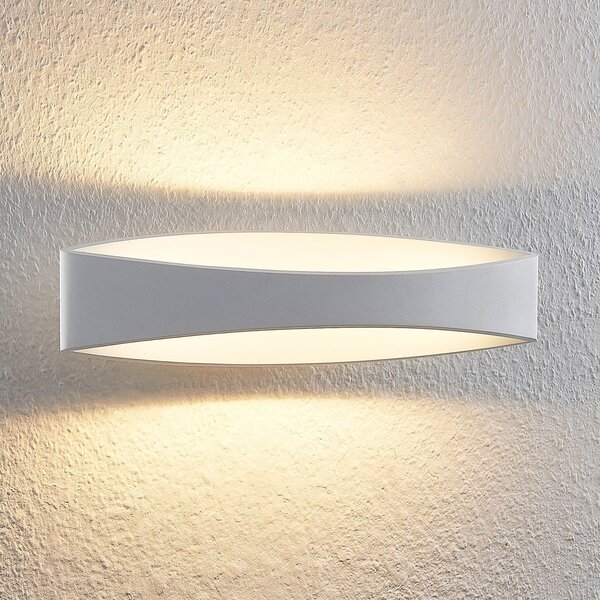 Arcchio Aplică de perete cu LED Jelle, 44 cm, alb, metal, sus/jos, reglabil, Alb, Camera de zi / sufragerie, Metal, Modern