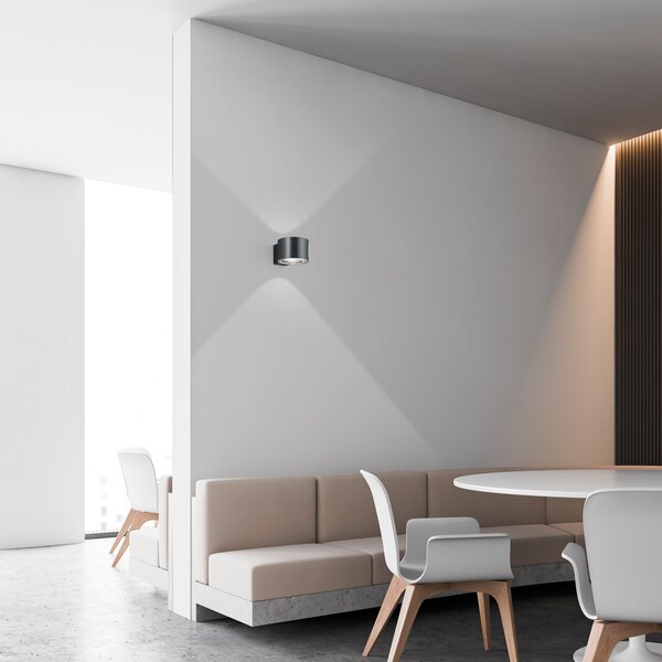 BANKAMP Impulse aplică LED, antracit, reglabil, Negru, Camera de zi / sufragerie, Metal, Modern