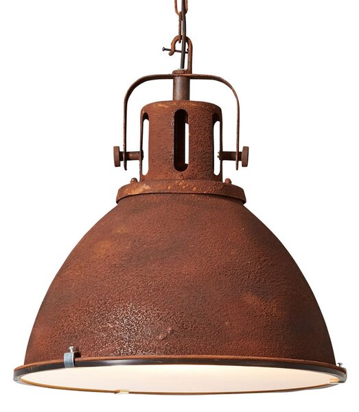 Brilliant Jesper lampă suspendată în stil industrial, reglabil, Maro / Rugină, Camera de zi / sufragerie, Metal, Design industrial