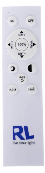 Plafonieră neagră cu LED RGBW reglabil cu telecomandă inclus - Arco