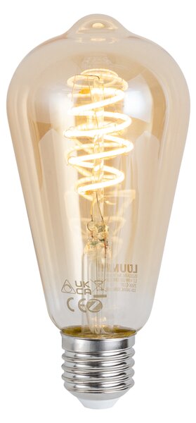Bec inteligent E27 cu LED, reglabil, ST64, chihlimbar, 4,9 W, 320 lm, 2500 K, Zigbee
