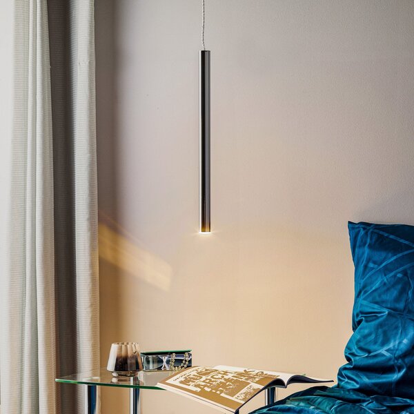 Schuller Valencia Lampă pendul LED Varas, 1 bec, crom, reglabil, Metalic, Camera de zi / sufragerie, Metal, Modern