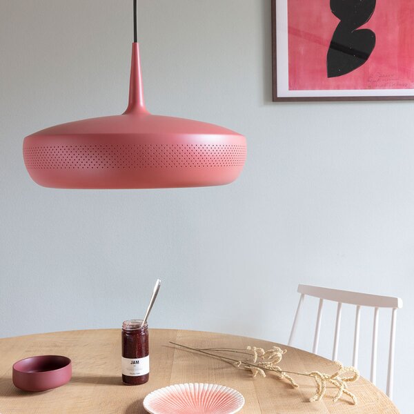 UMAGE Clava Dine lampă suspendată culoare coral, reglabil, Roșu, Camera de zi / sufragerie, Metal, Vintage