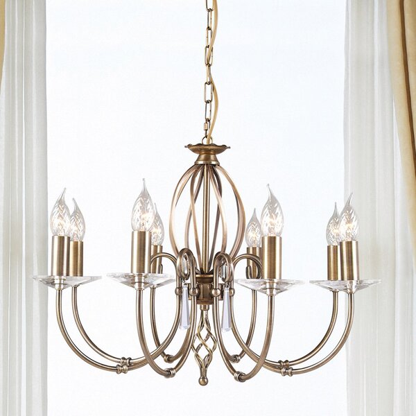 Elstead Candelabru Aegean 8 becuri, reglabil, Bronz / Alamă Veche, Camera de zi / sufragerie, Metal