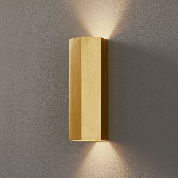 Wever & Ducré Lighting WEVER DUCRÉ Hexo mini 2.0 lampă de perete 20cm auriu, reglabil, Auriu / Alamă, Camera de zi / sufragerie, Metal, Modern