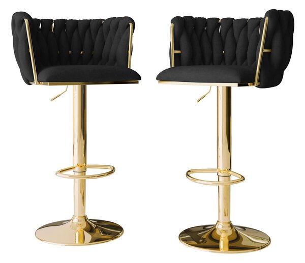 Scaun bar Comfivo Hilaritas IV, Auriu, Negru, 85x50x52cm, 17.7 kg