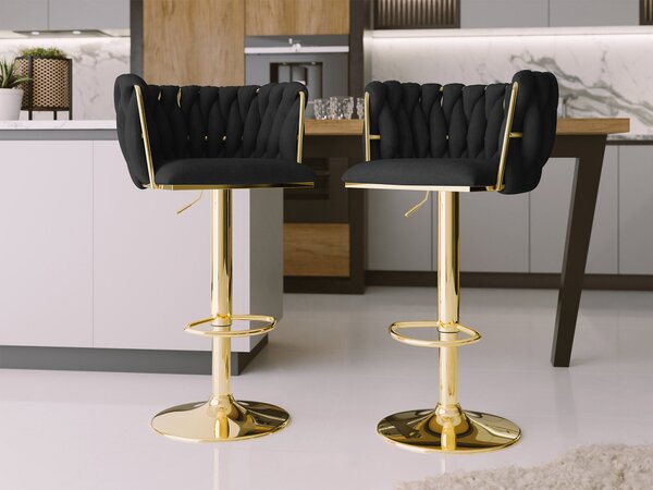 Scaun bar Comfivo Hilaritas IV, Auriu, Negru, 85x50x52cm, 17.7 kg