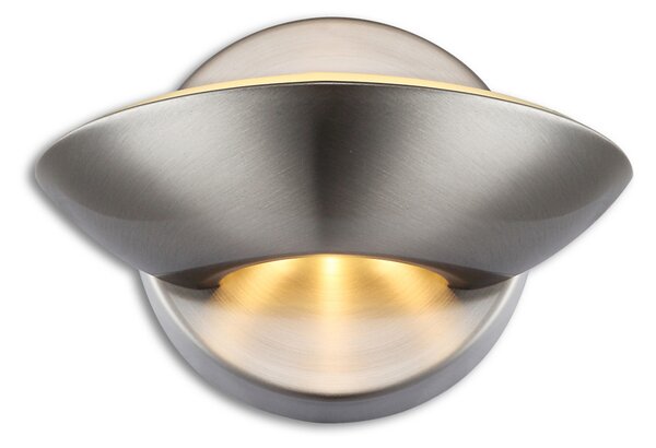 Globo Aplică de perete LED Cosimo, nichel mat, Gri, Camera de zi / sufragerie, Metal, Modern