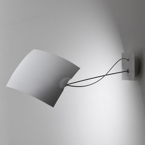 Lampă de perete Ingo Maurer, 18 x 18, reglabil, Alb, Camera de zi, Metal, Design