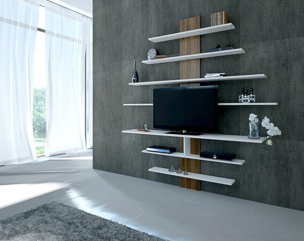 Mobilier living Ziva 1 (alb + nuc). 1102662