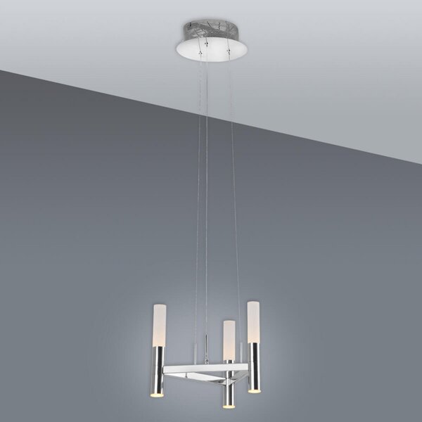 Näve Lampă suspendată LED Irina, dimabilă, 3 becuri, reglabil, Metalic, Camera de zi / sufragerie, Metal, Modern