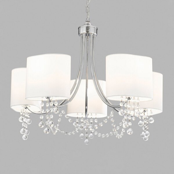 Searchlight Candelabru Nina, 5 becuri, reglabil, Metalic, Camera de zi / sufragerie, Metal
