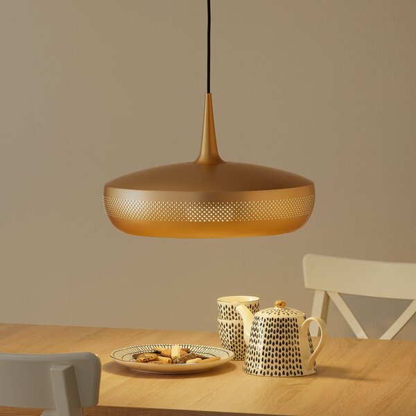 UMAGE Clava Dine lampă suspendată alamă, reglabil, Auriu / Alamă, Camera de zi / sufragerie, Metal, Design
