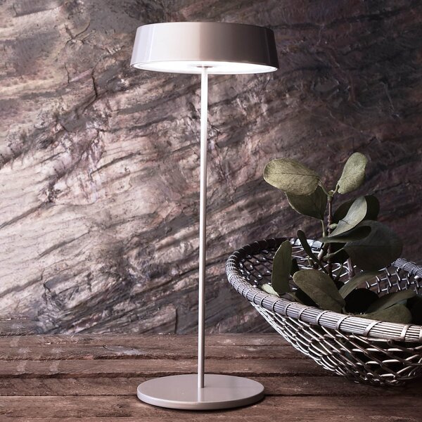 Deko-Light Miram lampă de masă LED acum., reglabilă, gri, reglabil, Gri, Camera de zi / sufragerie, Metal, Modern