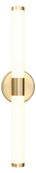 Maytoni Aplică de perete cu LED Axis, aurie, înălțime 35,6 cm, Auriu / Alamă, Camera de zi / sufragerie, Metal, Modern
