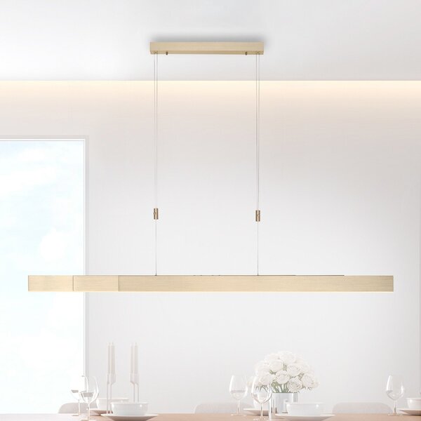 PURE Lampă suspendată LED Moto, auriu imperial, dimabil, CCT, reglabil, Auriu / Alamă, Camera de zi / sufragerie, Metal, Modern