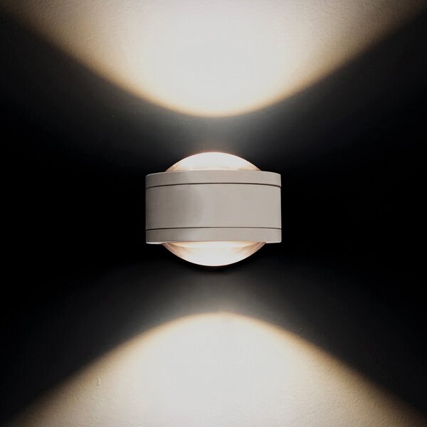 MEGATRON Due Punto Aplică de perete cu LED, alb mat, reglabil, Alb, Baie, Metal, Modern
