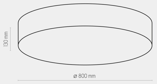Plafonieră RONDO 6xE27/15W/230V d. 80 cm neagră