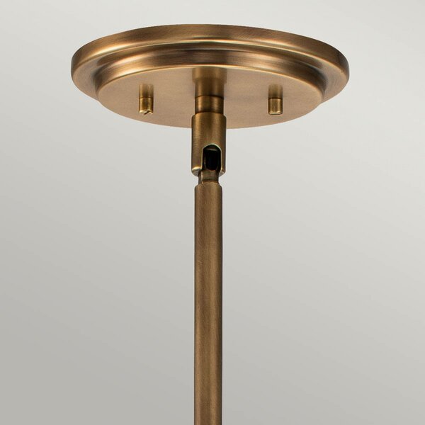 Quintiesse Somerset lampă suspendată, o sursă, alamă, reglabil, Auriu / Alamă, Camera de zi / sufragerie, Metal
