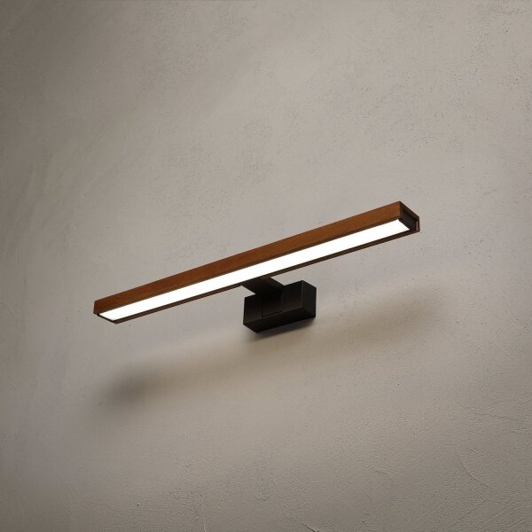 Brilagi-LED Lumină pentru oglindă de baie WOODY MIRROR 3 în 1 LED/12W/230V 60 cm IP44 negru/stejar