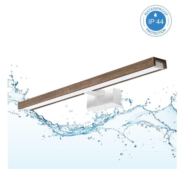 Brilagi-LED Iluminare pentru oglindă de baie WOODY MIRROR 3în1 LED/12W/230V 60 cm IP44 alb/stejar