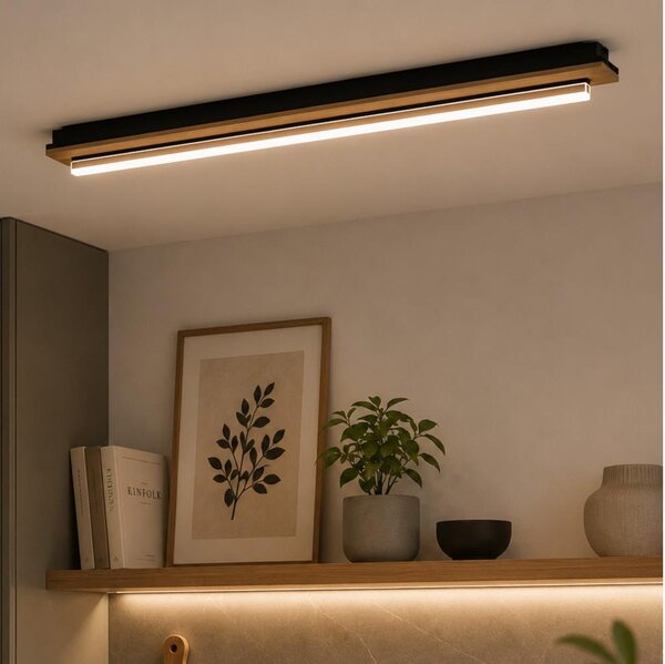 Brilagi - Plafonieră LED WOODY FLAT LED/25W/230V stejar/negru