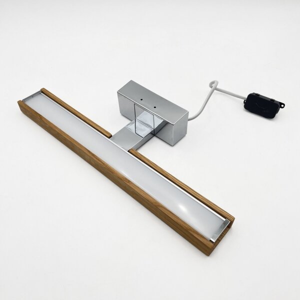 Brilagi-LED Corp de iluminat pentru oglindă WOODY MIRROR 3în1 LED/8W/230V 40 cm IP44 crom/stejar