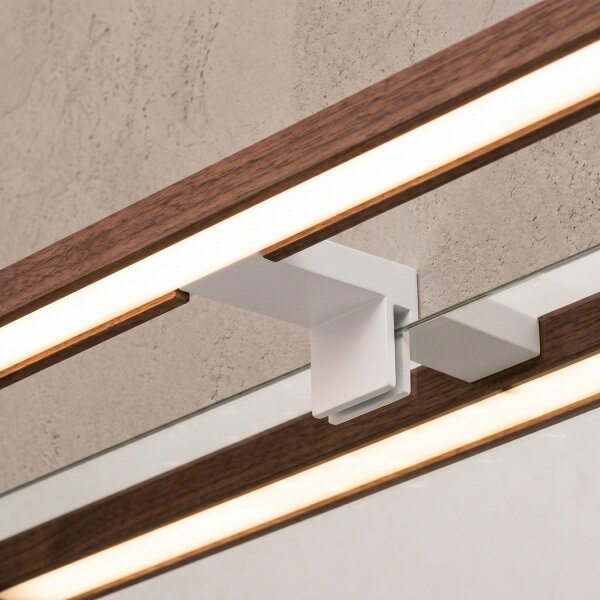 Brilagi - LED Iluminare oglindă pentru baie 3 în 1 WOODY MIRROR LED/12W/230V IP44 alb/stejar/cireș