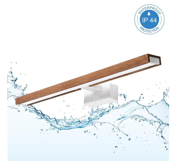 Brilagi - LED Iluminare oglindă pentru baie 3 în 1 WOODY MIRROR LED/12W/230V IP44 alb/stejar/cireș