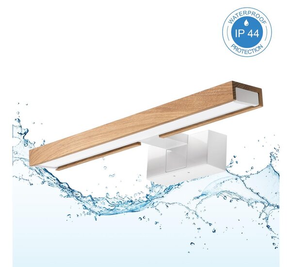 Brilagi - Lampă LED pentru oglindă de baie 3 în 1 WOODY MIRROR LED/8W/230V IP44 alb/stejar