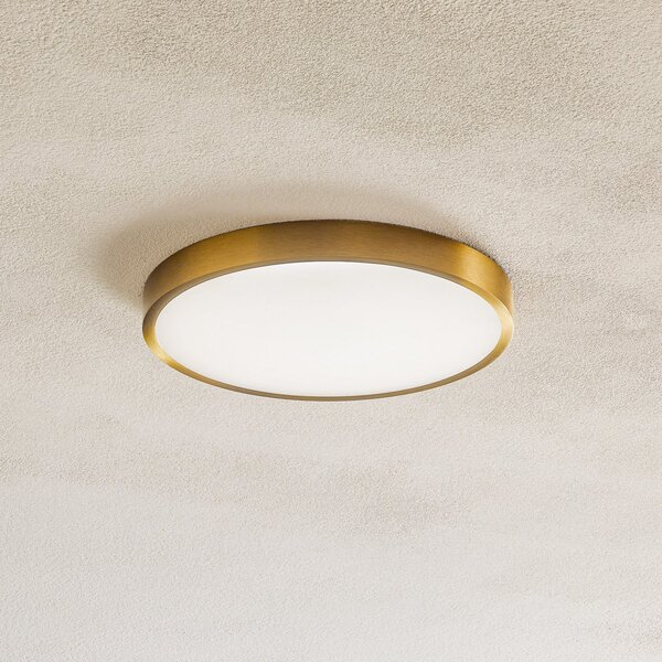 ORION Plafonieră Bully LED cu aspect patinat, Ø 24 cm, Auriu / Alamă, Camera de zi / sufragerie, Metal, Modern