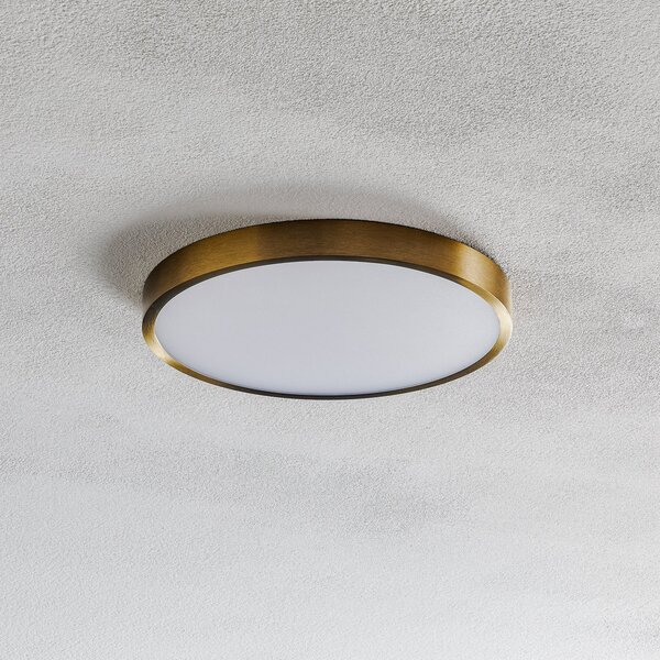 ORION Plafonieră Bully LED cu aspect patinat, Ø 24 cm, Auriu / Alamă, Camera de zi / sufragerie, Metal, Modern