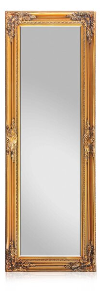 Casa Chic Ashford, oglindă cu suport, ramă din lemn masiv, dreptunghiulară, 130 x 45 cm