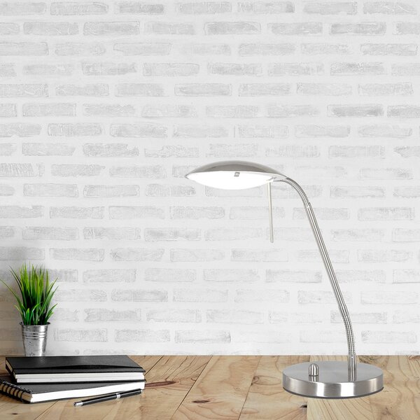 Steinhauer Lampă de birou Eloi, oțel, reglabil, Metalic, Studiu / Birou, Metal, Modern